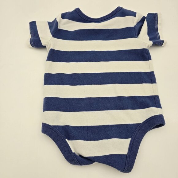 Cat & Jack Baby Outfit 2-Piece Bodysuit & Jogger Pants Blue/White Stripes - Picture 5 of 6